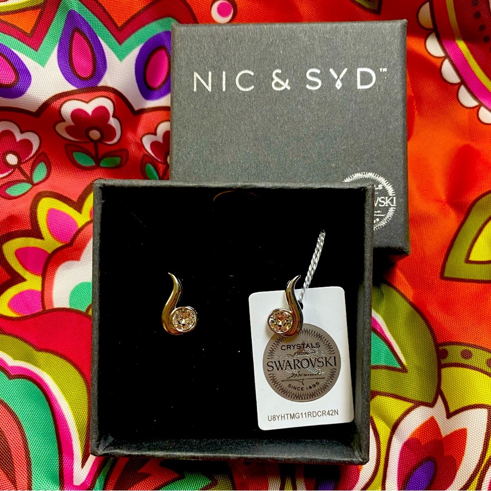 Nic & Syd earrings made with Swarovski crystals